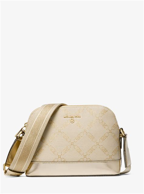 michael kors metallic dome crossbody|Michael Kors jet set dome.